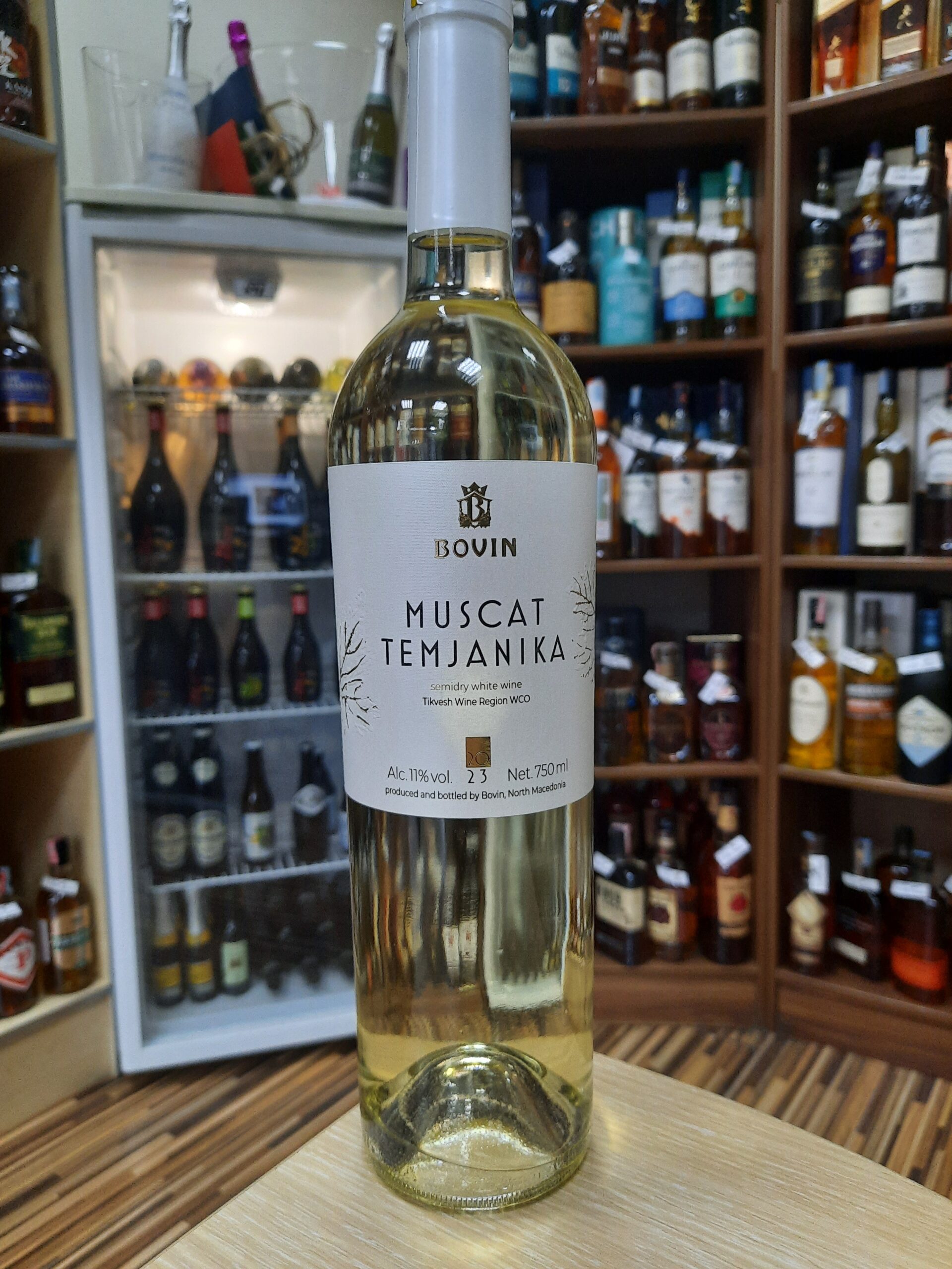 Вино Бовин Мускат Темјаника 0.75л