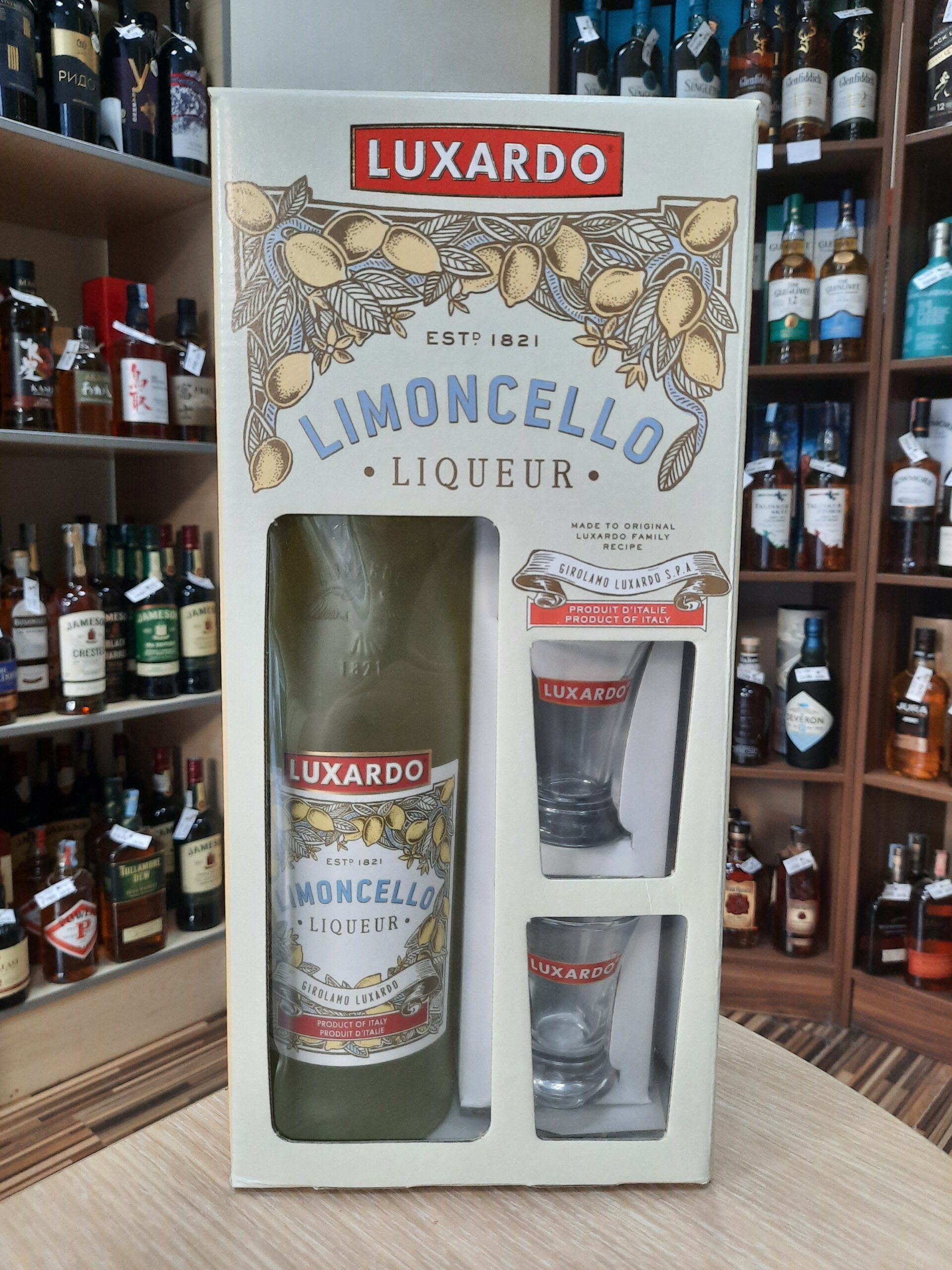 Ликер Луксардо Лимончело со 2 чаши 0.7л